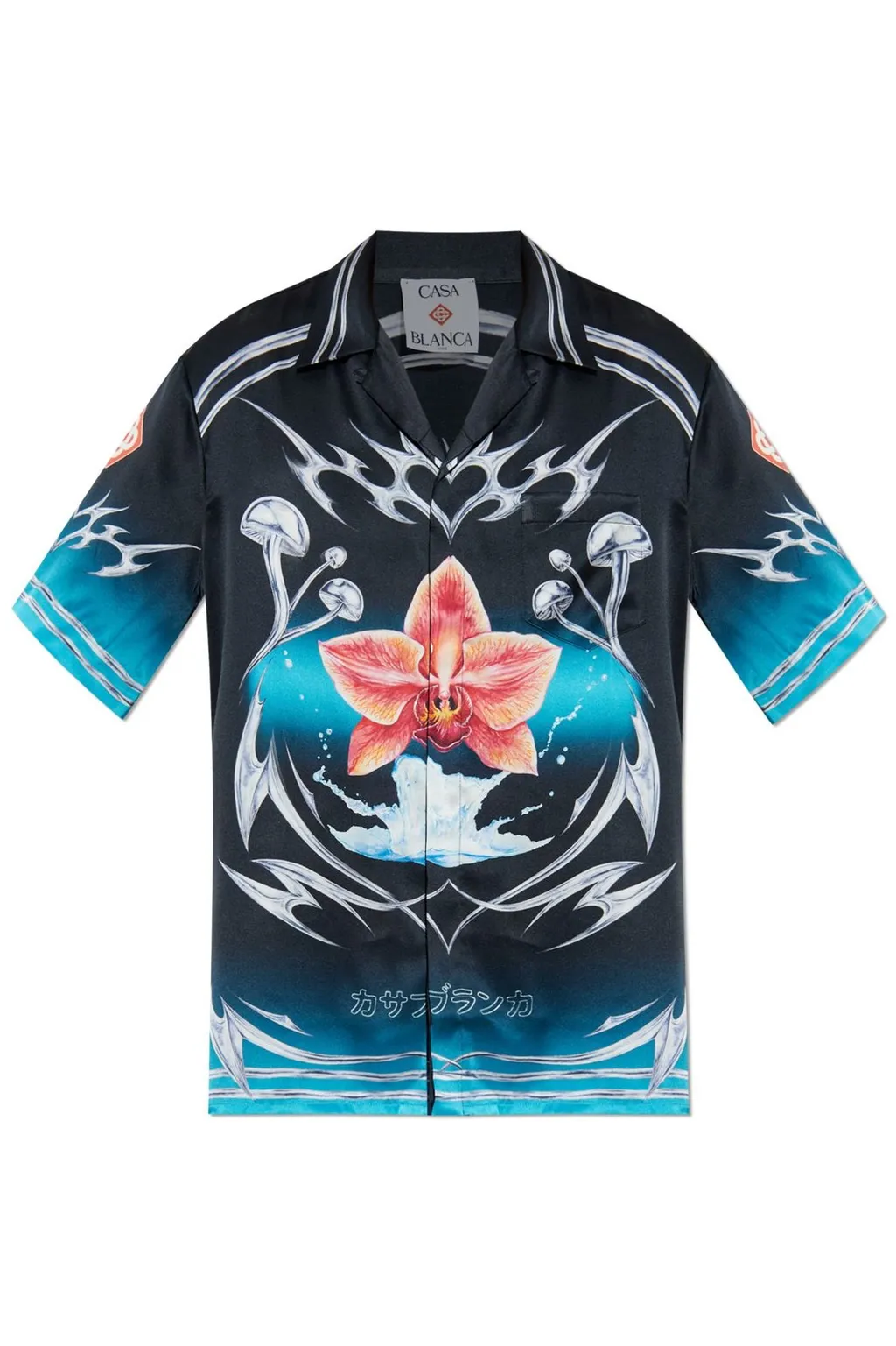 Casablanca Cuban Collar Short-Sleeved Shirt
