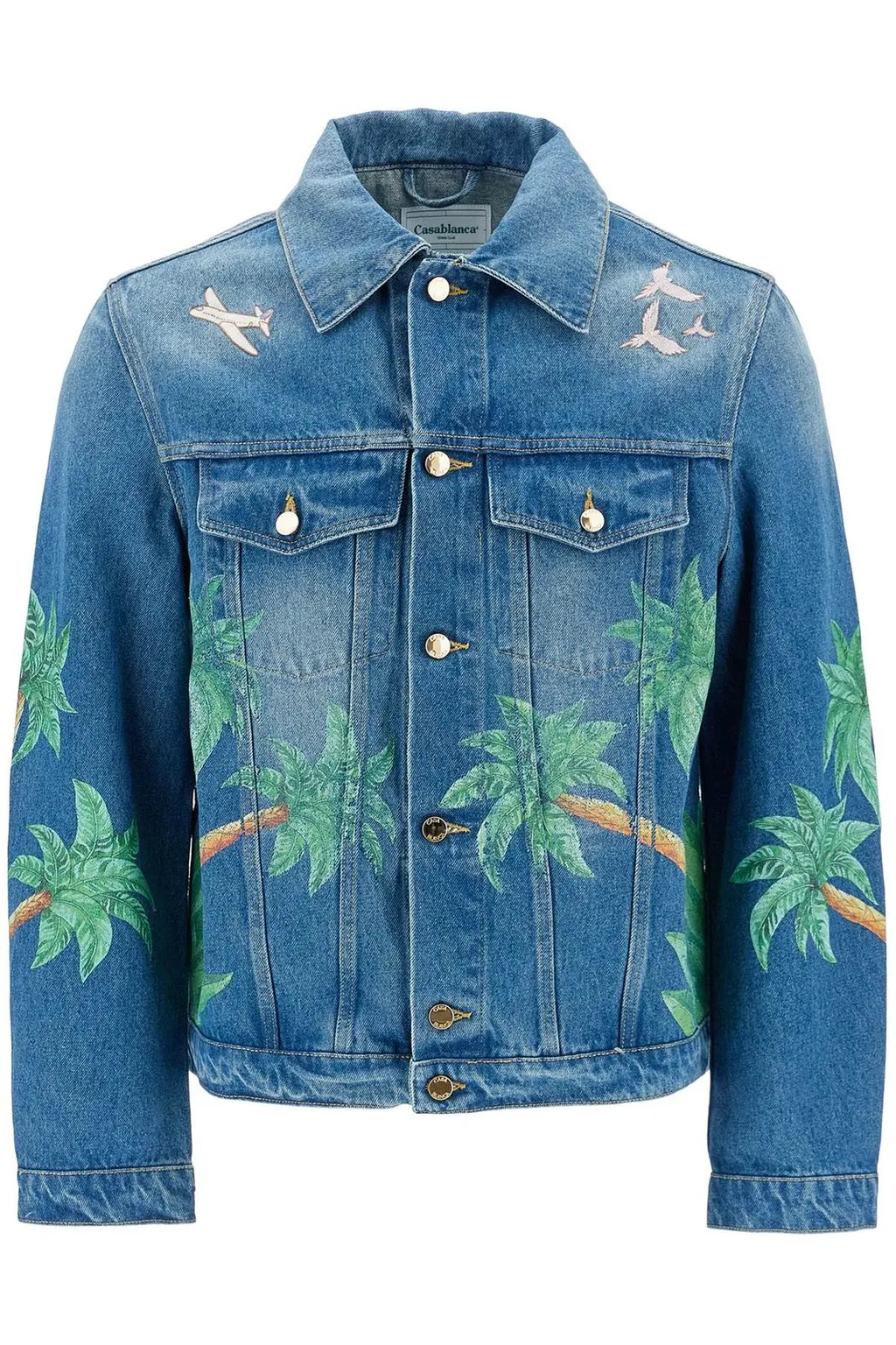 Casablanca Tennis Club Washed Denim Jacket