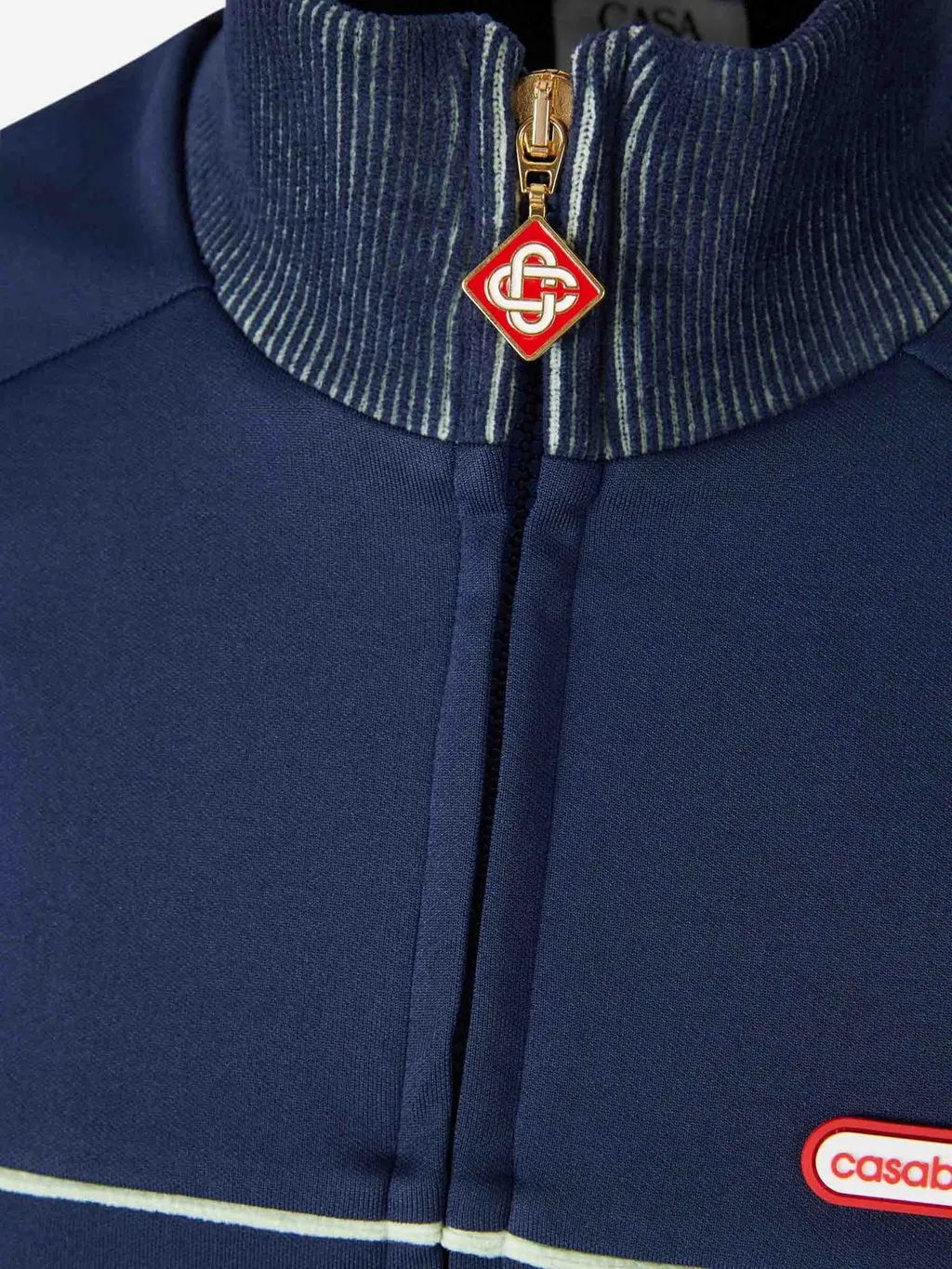 Casablanca Logo Patch Zipper Jacket