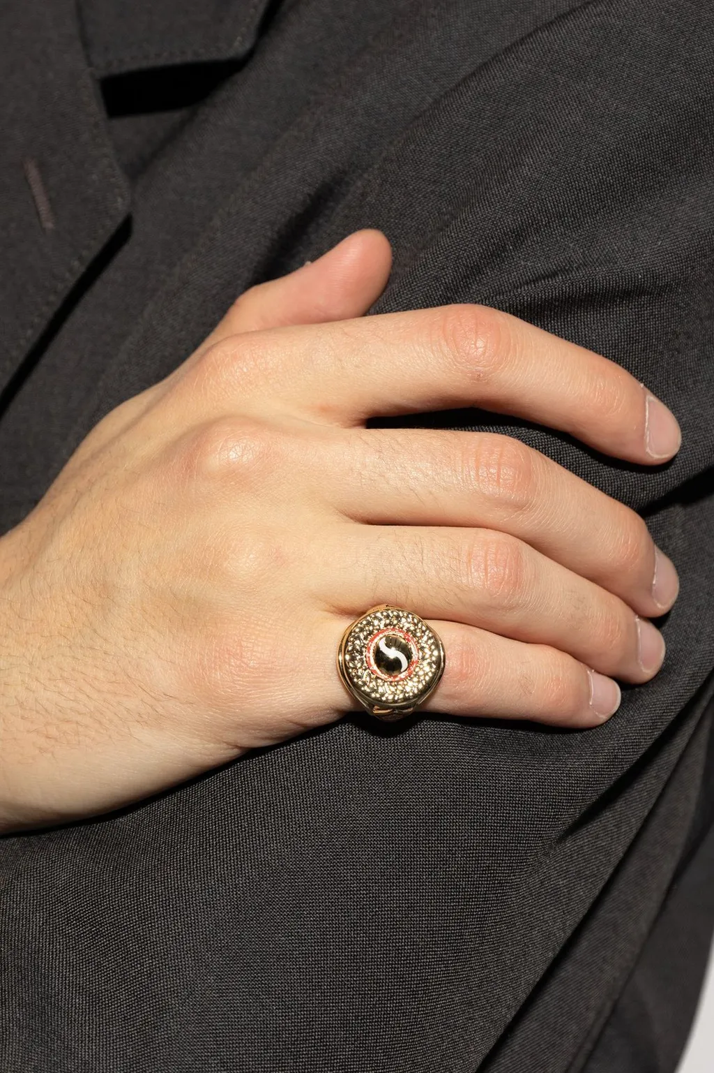 Casablanca Engraved Brass Ring