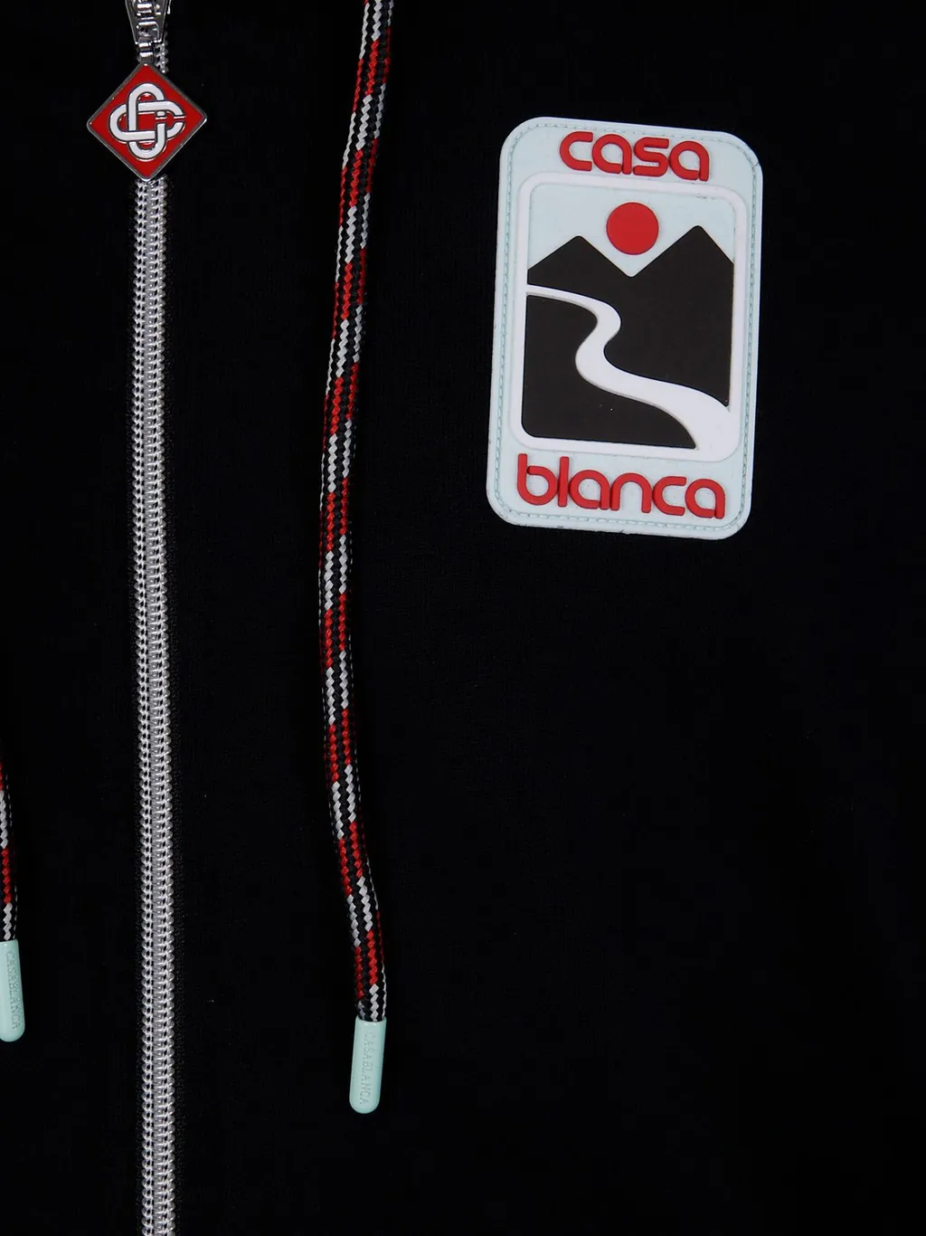Casablanca Logo Patch Zipped Hoodie