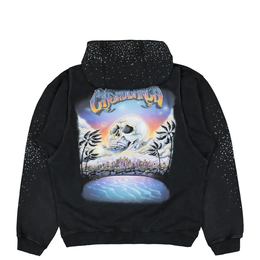 Casablanca La Premonition Hotfix Printed Zipped Hoodie