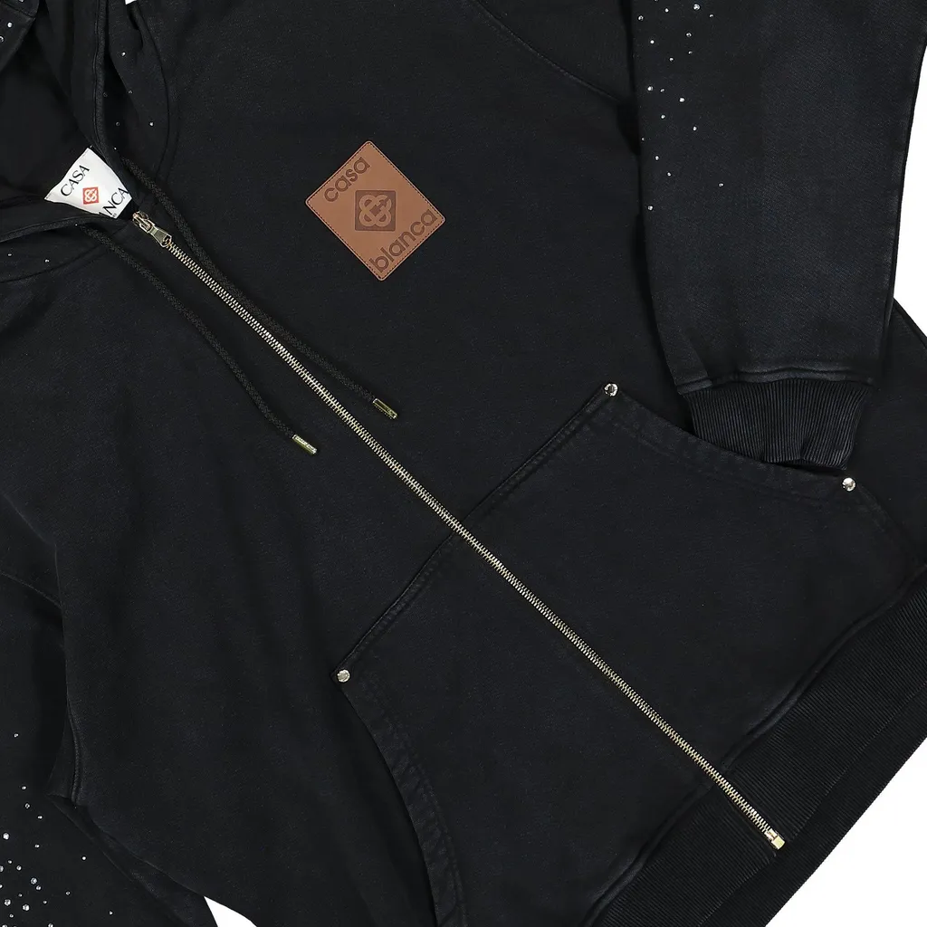 Casablanca La Premonition Hotfix Printed Zipped Hoodie