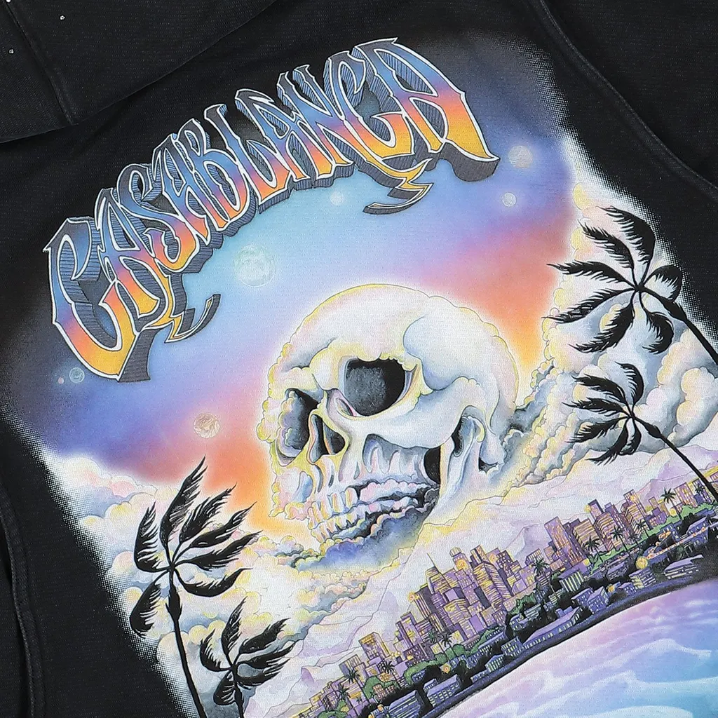 Casablanca La Premonition Hotfix Printed Zipped Hoodie