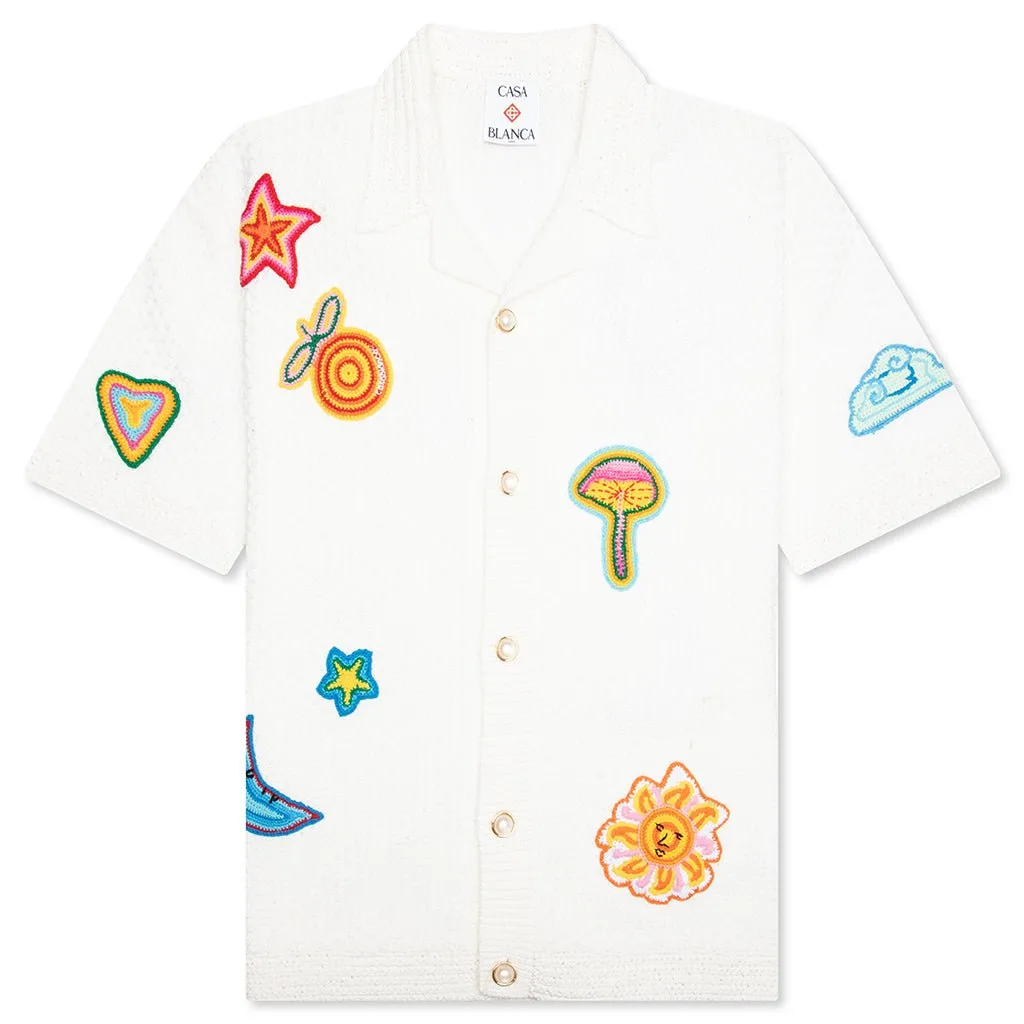 Casablanca Motif Crochet Shirt
