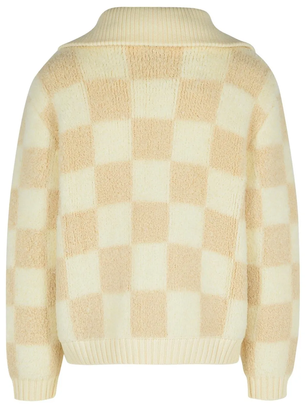 Casablanca Zip-Up Checked Cardigan