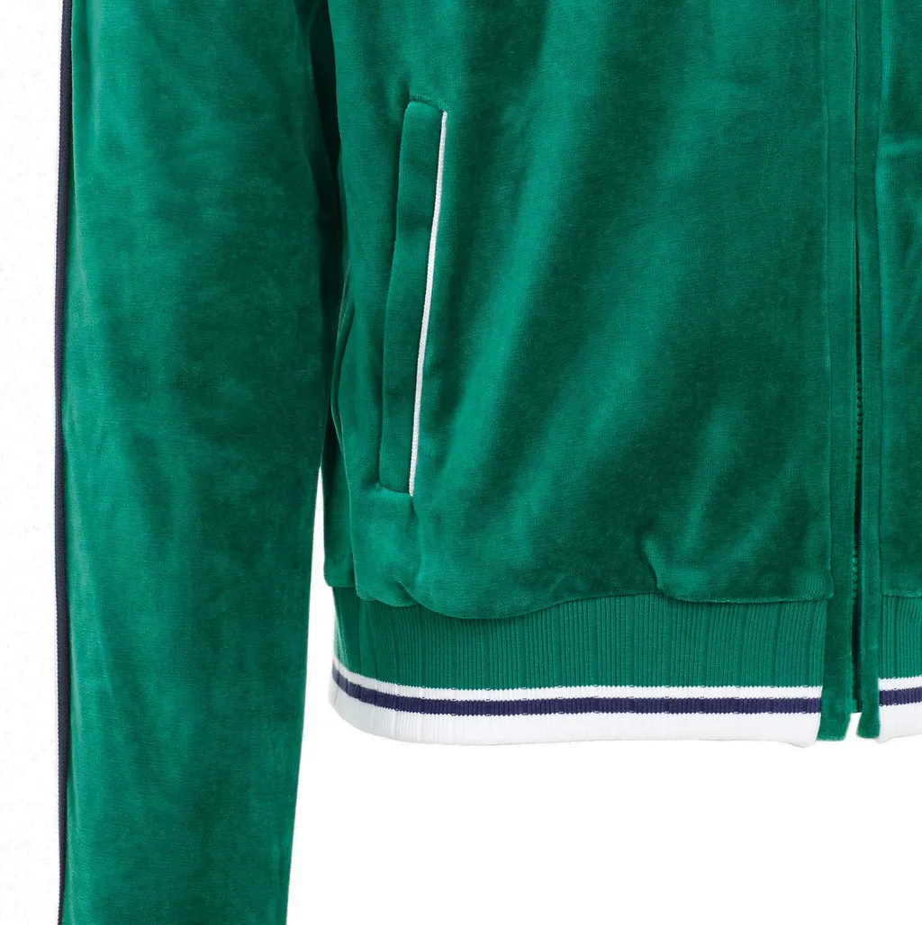 Casablanca Logo Embroidered Velvet Track Jacket