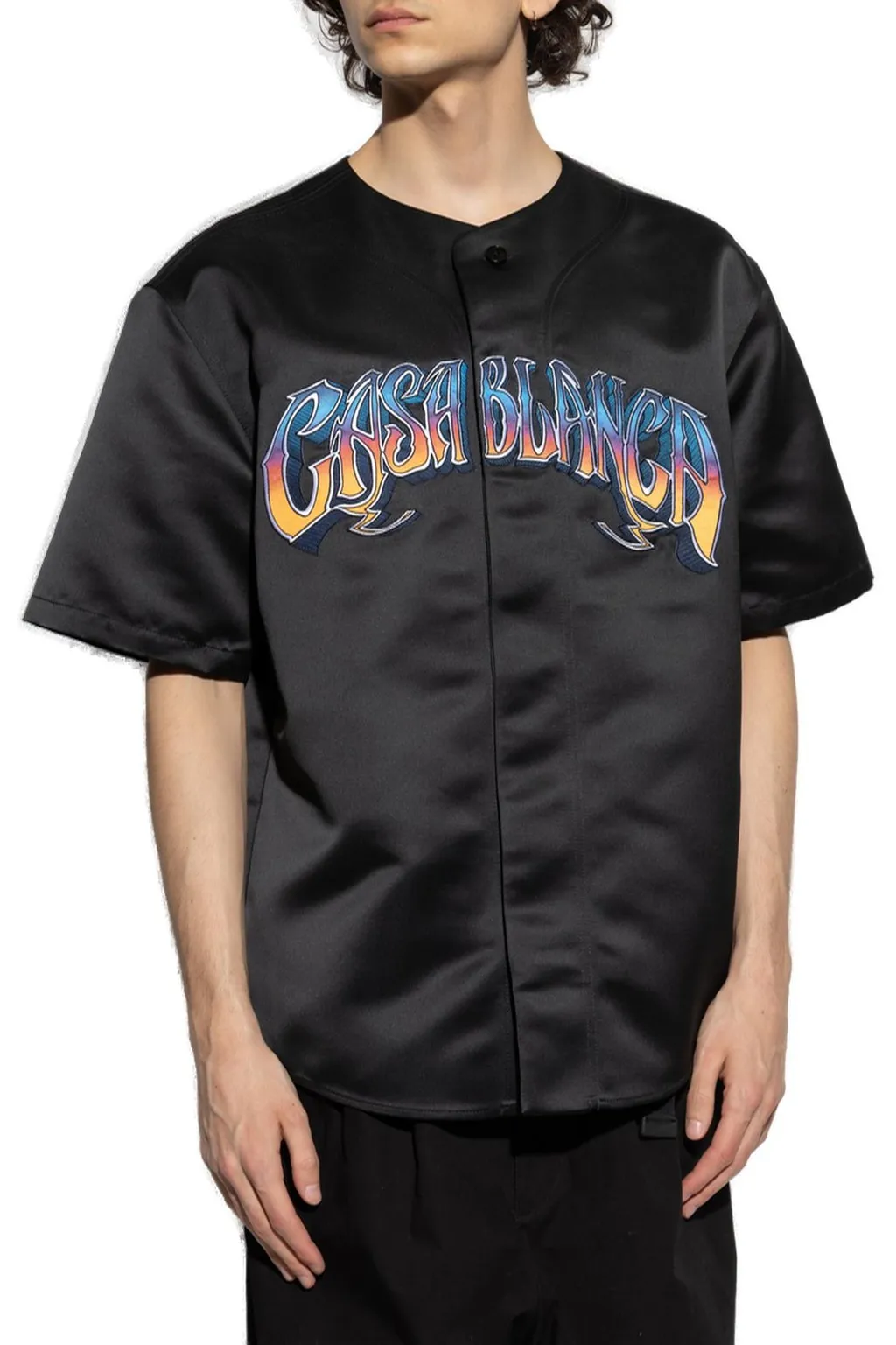 Casablanca Logo Embroidered Short-Sleeved Shirt