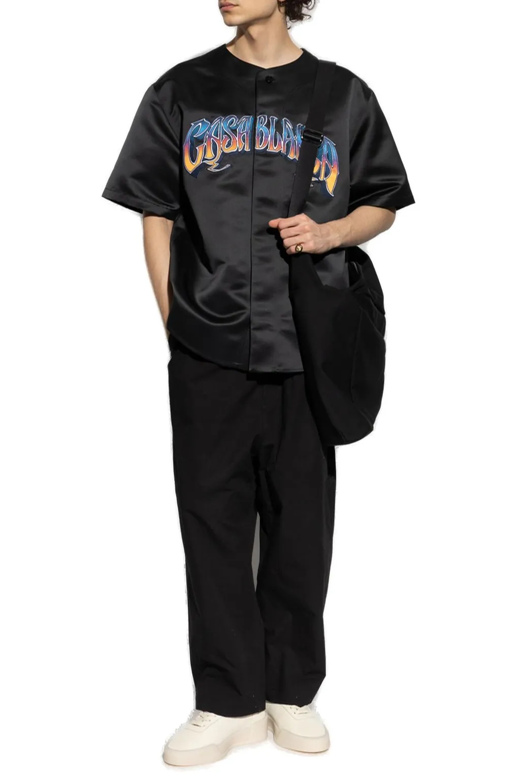 Casablanca Logo Embroidered Short-Sleeved Shirt