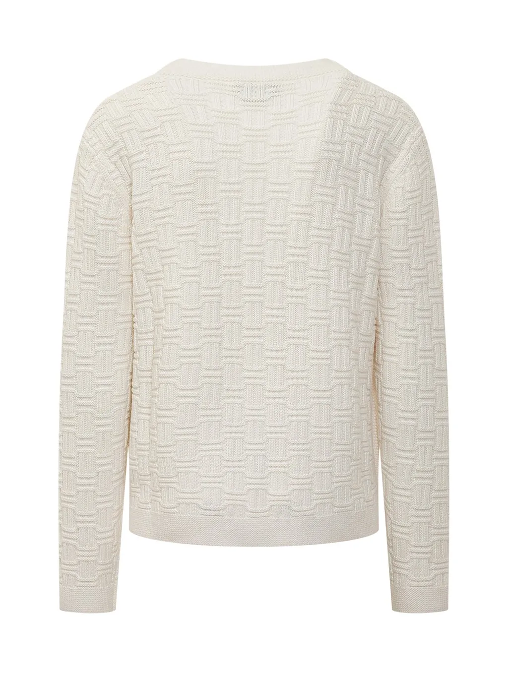 Casablanca Column Ribbed Knit Cardigan
