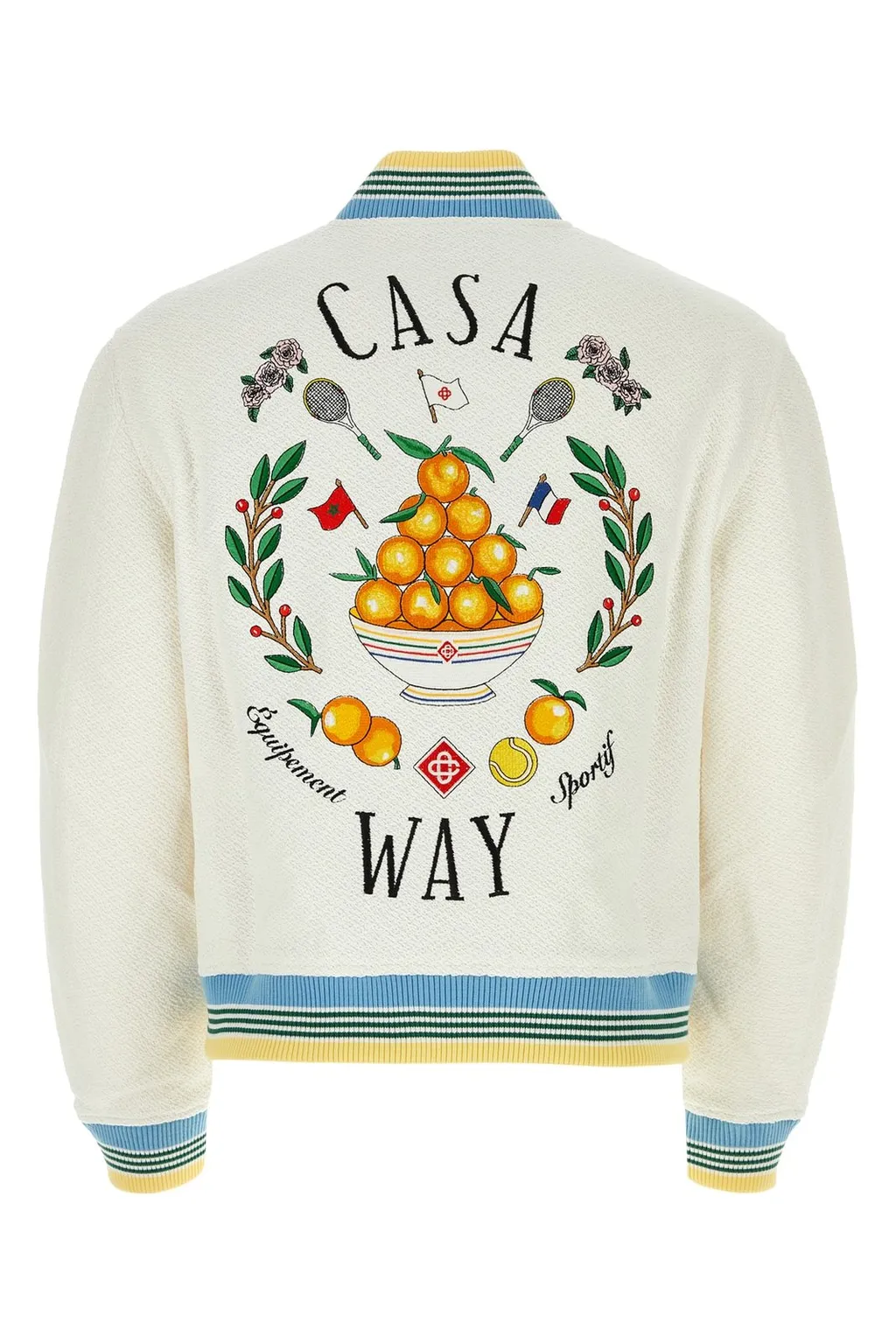 Casablanca Trophy Orange Zipped Bomber Jacket