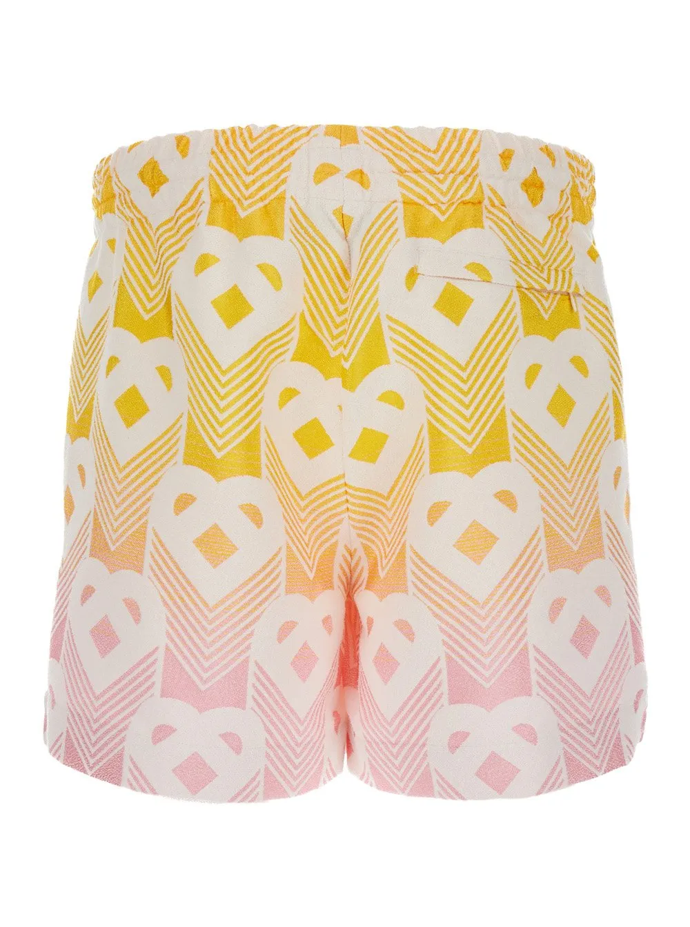Casablanca Monogram Effect Elastic Waist Shorts