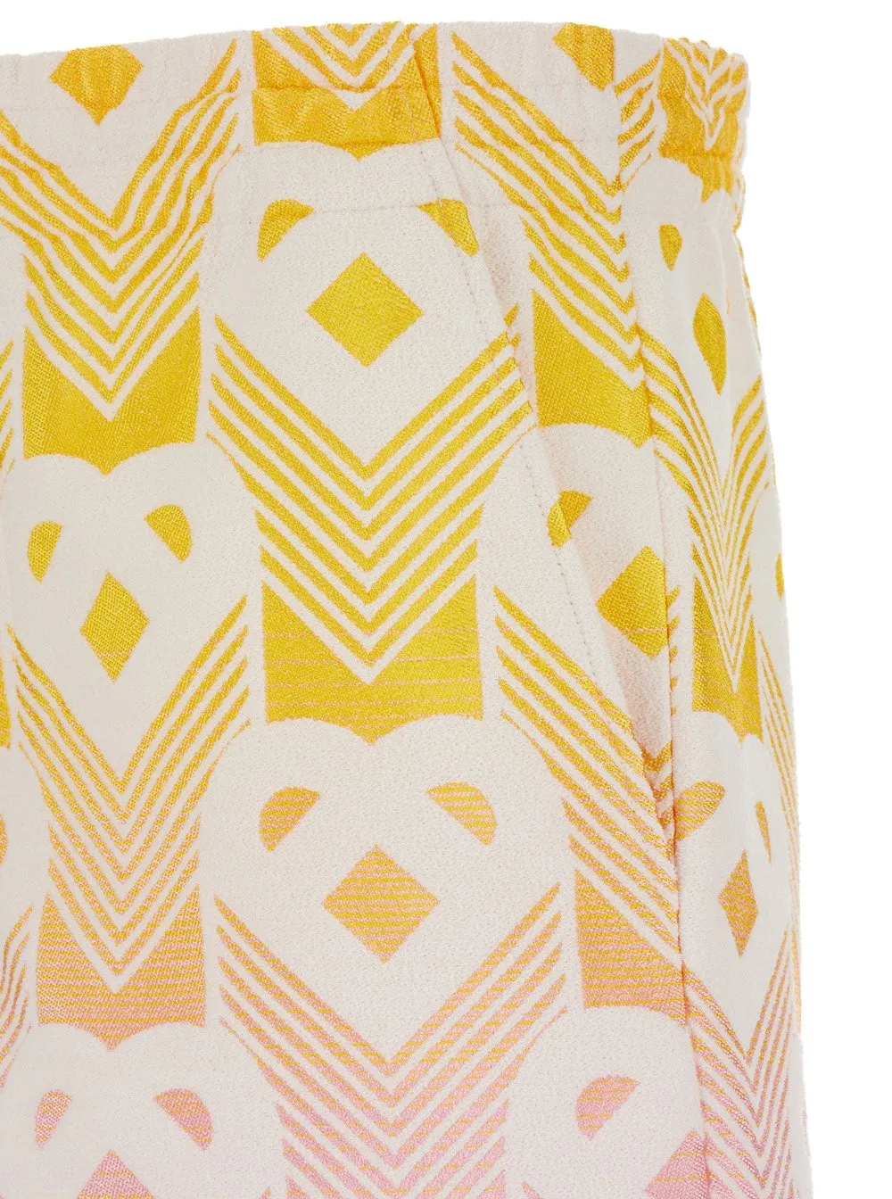 Casablanca Monogram Effect Elastic Waist Shorts