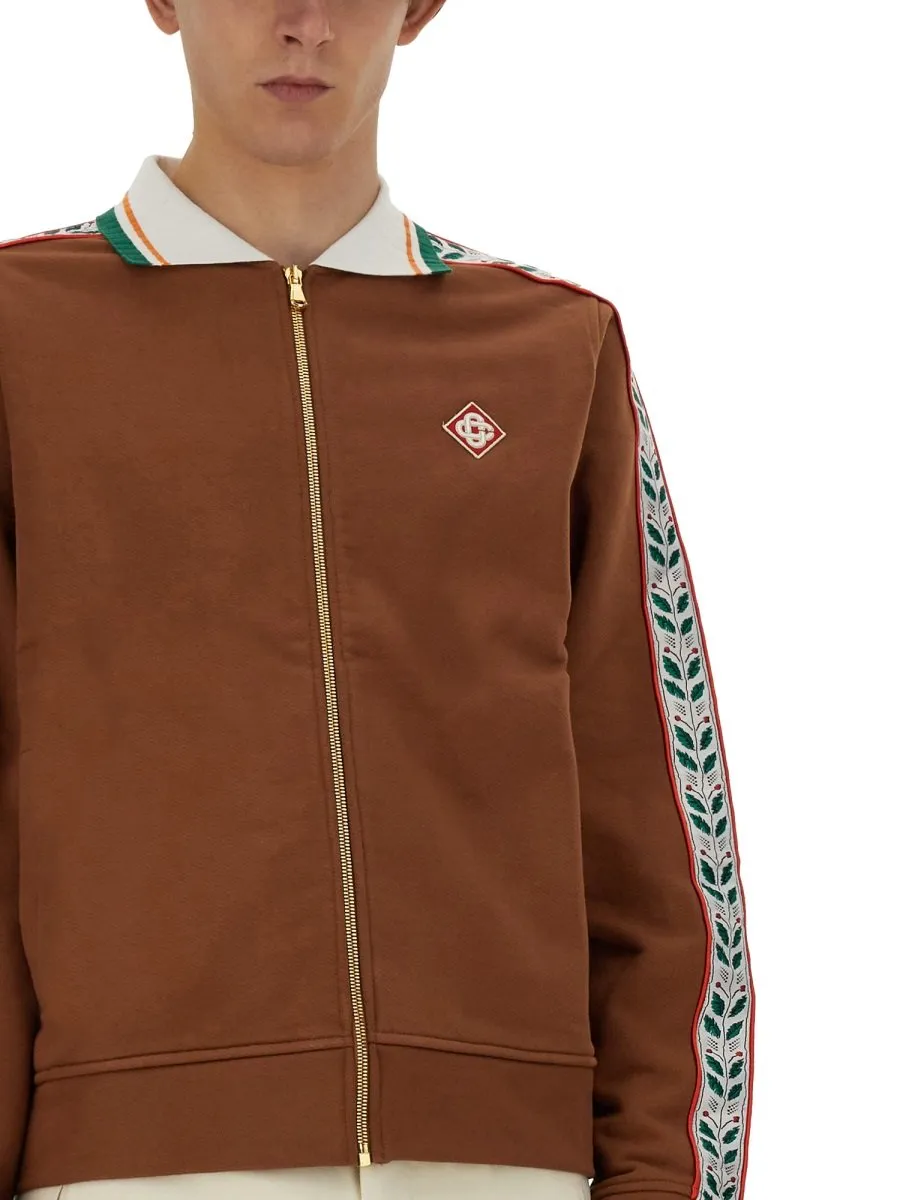 Casablanca Laurel Zip Up Sweatshirt