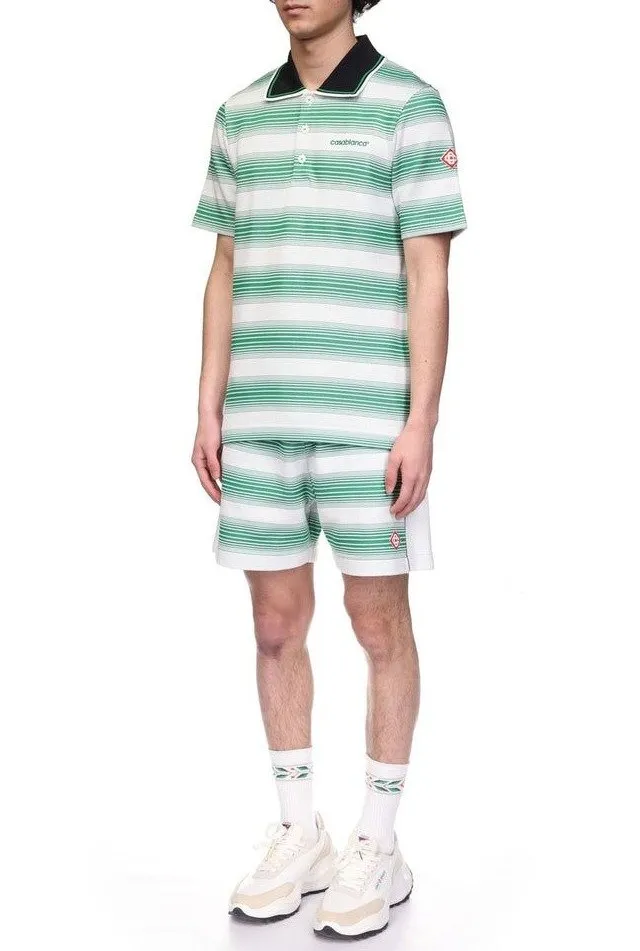 Casablanca Gradient Striped Polo Shirt
