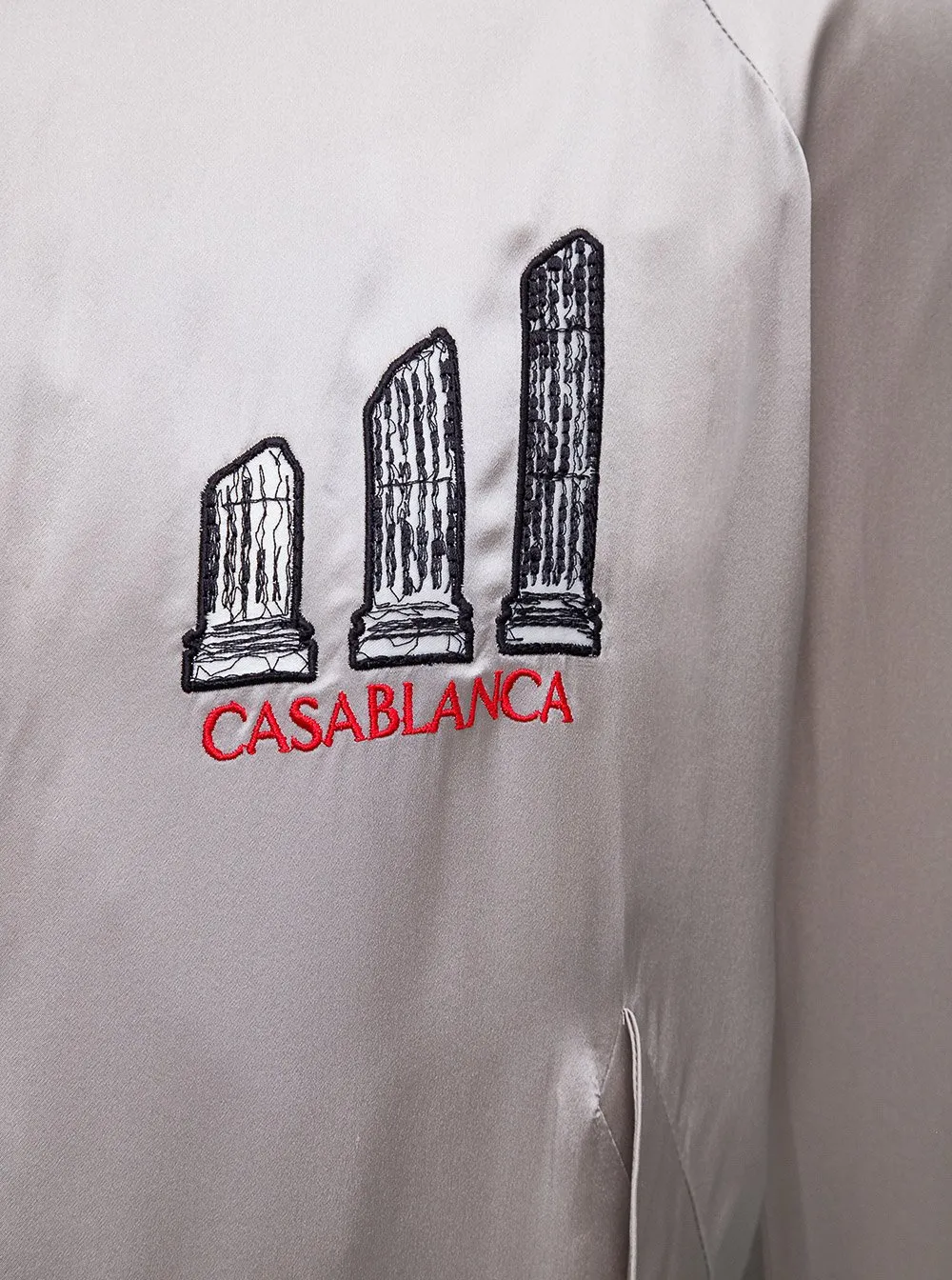 Casablanca Logo Embroidered Zipped Jacket