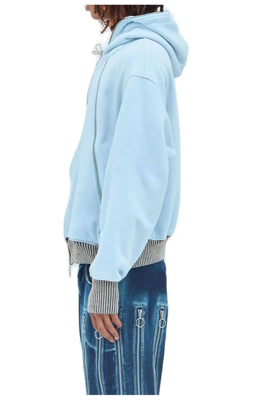 Charlie Constantinou Zip Hybrid Jersey Hooded Sweatshirt