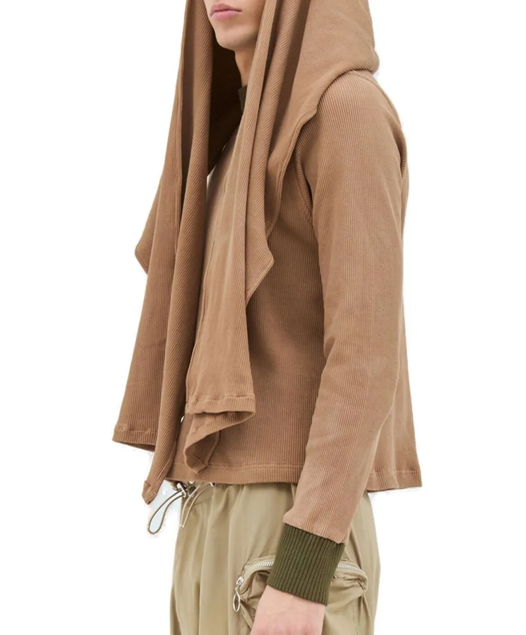 Charlie Constantinou Panelled Waffle Scarf Embellished Top