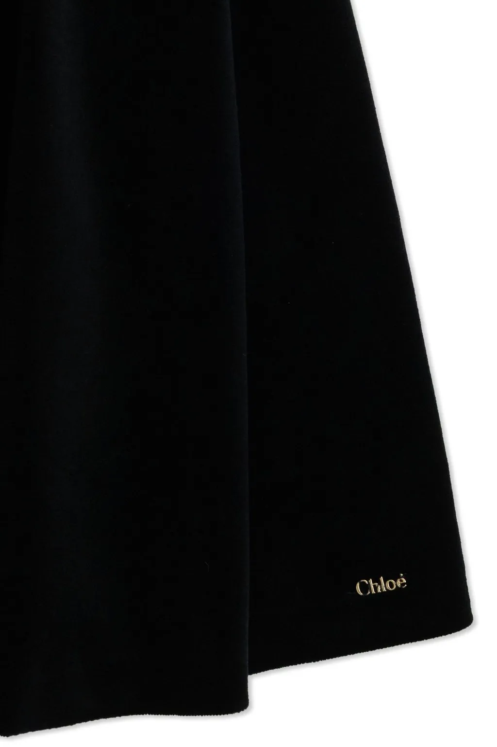 Chloé Kids Embroidered Scalloped Gathered Dress