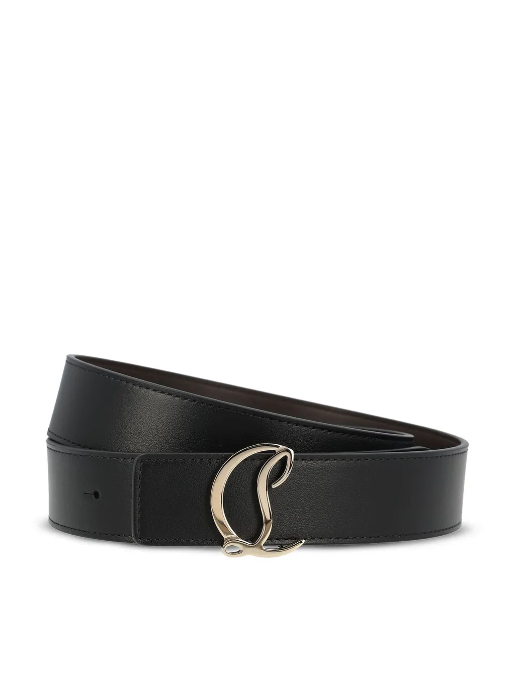 Christian Louboutin Logo Plaque Buckle Belt