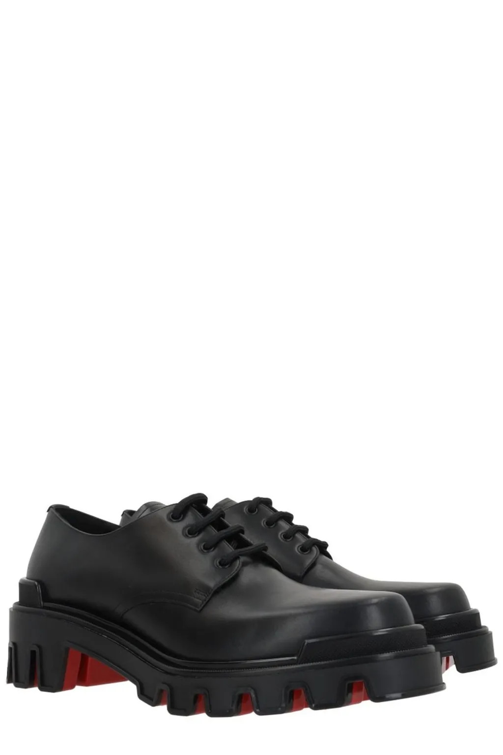 Christian Louboutin Round Toe Lace-Up Shoes