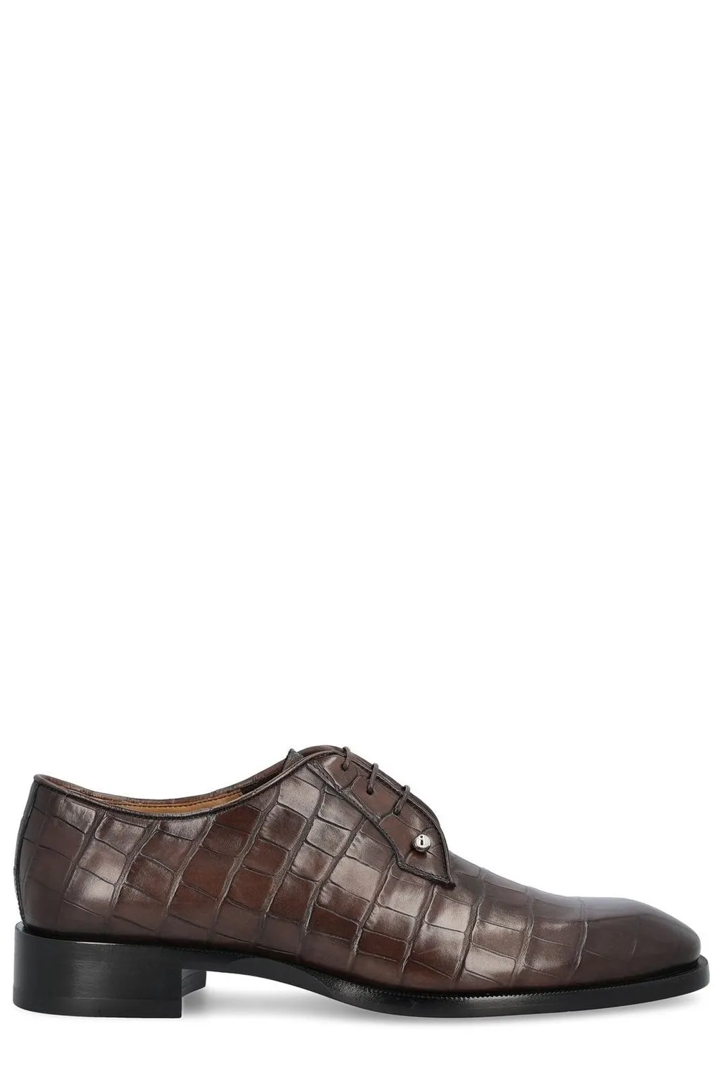 Christian Louboutin Embossed Lace-Up Shoes