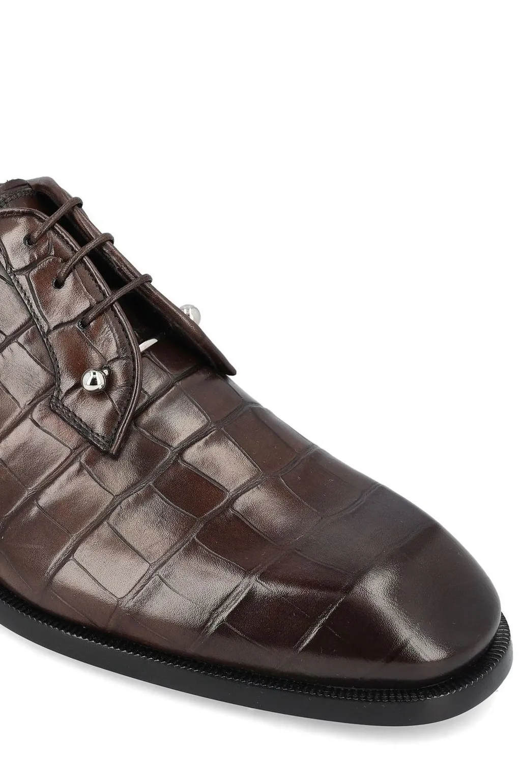Christian Louboutin Embossed Lace-Up Shoes