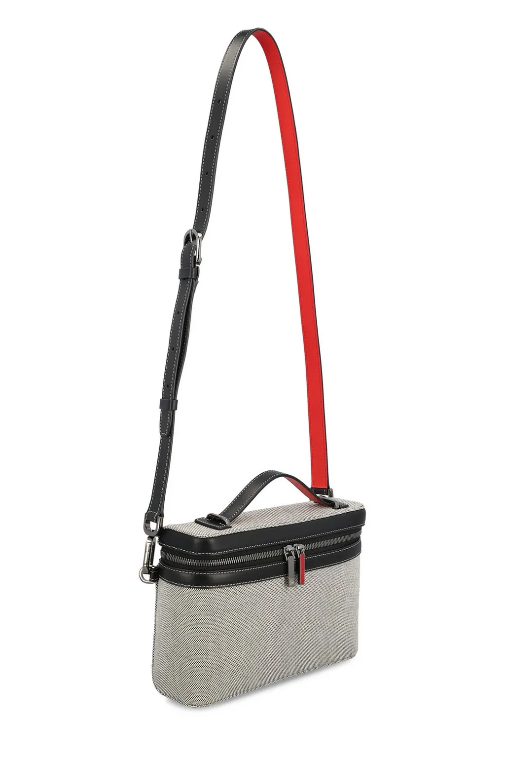Christian Louboutin Logo Engraved Zip-Up Shoulder Bag