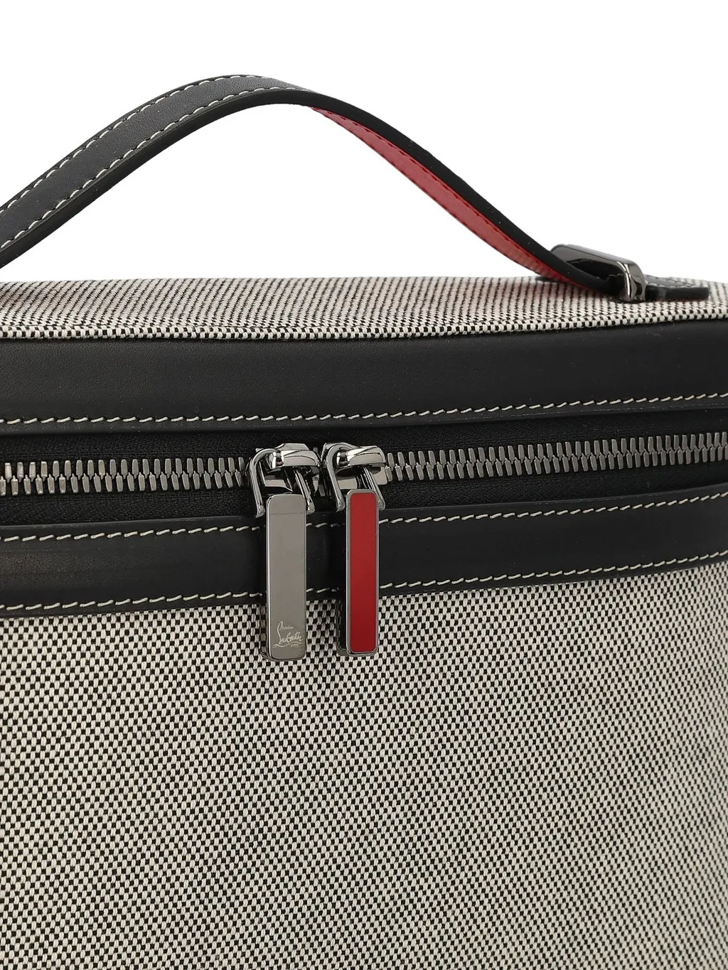 Christian Louboutin Logo Engraved Zip-Up Shoulder Bag
