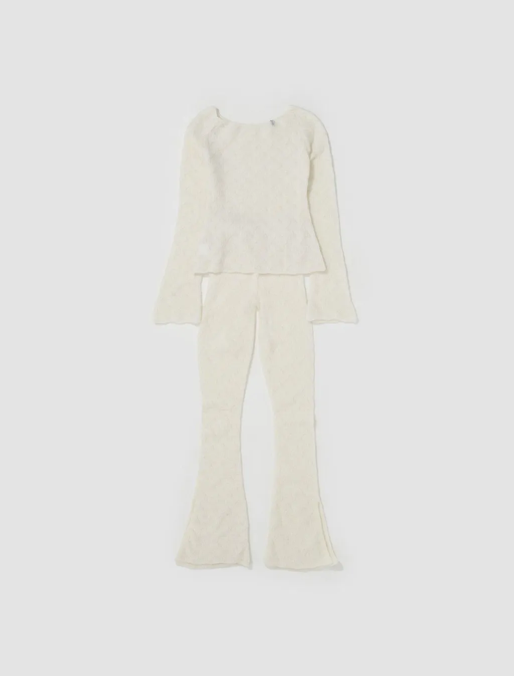 Christina Seewald Lace Stitch Flared Pants