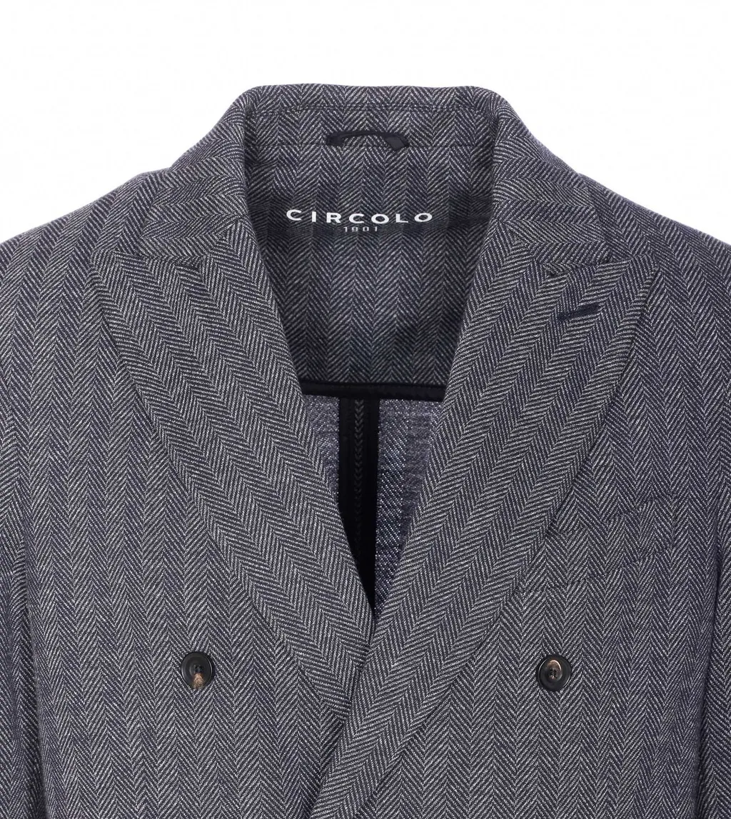 Circolo 1901 Chevron Double-Breasted Jacket