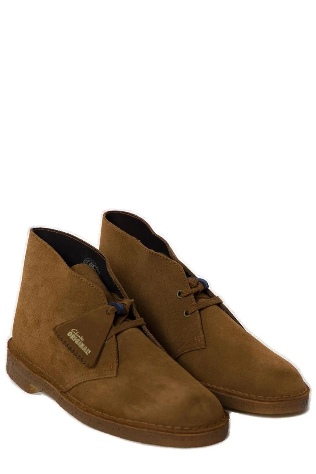 Clarks Round Toe Lace-Up Desert Boots