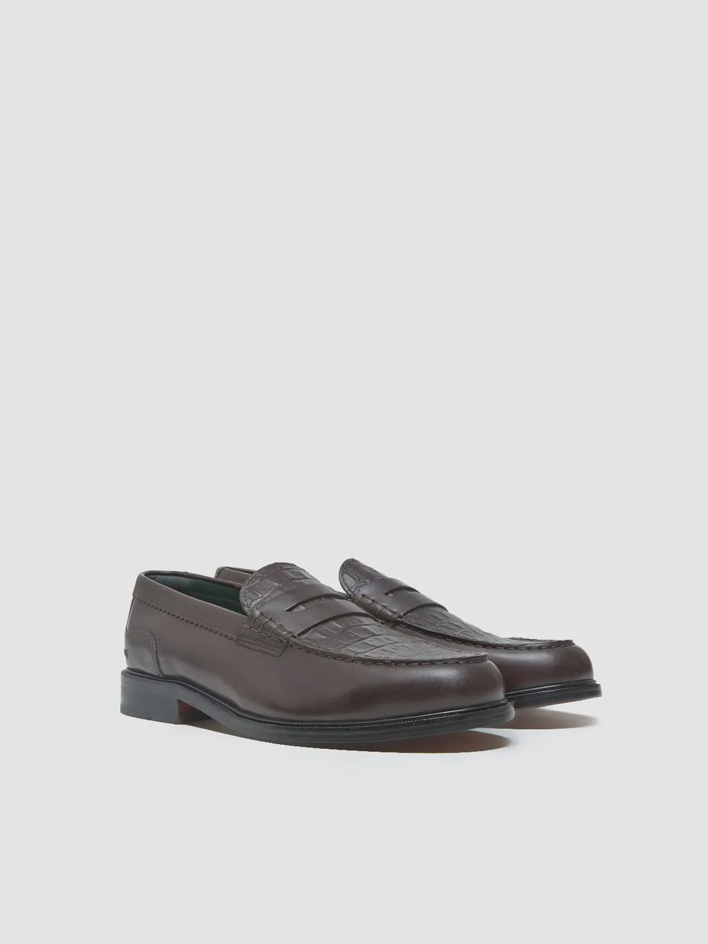 Clarks Craft James Croc-Effect Loafers