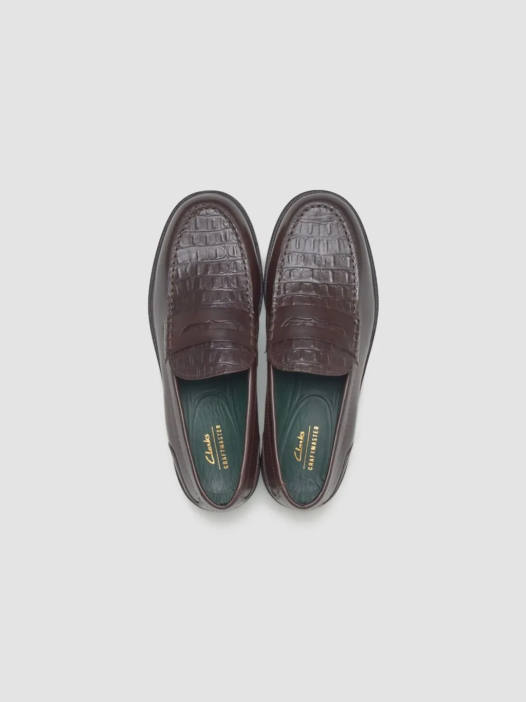 Clarks Craft James Croc-Effect Loafers