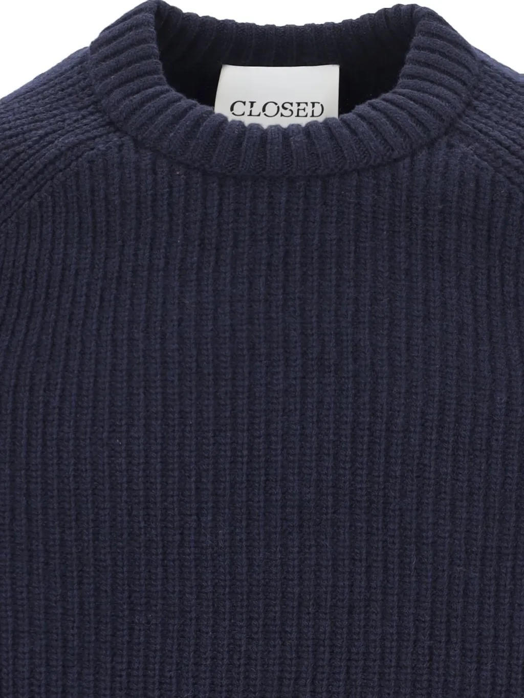 Closed Ribbed Knit Jumper