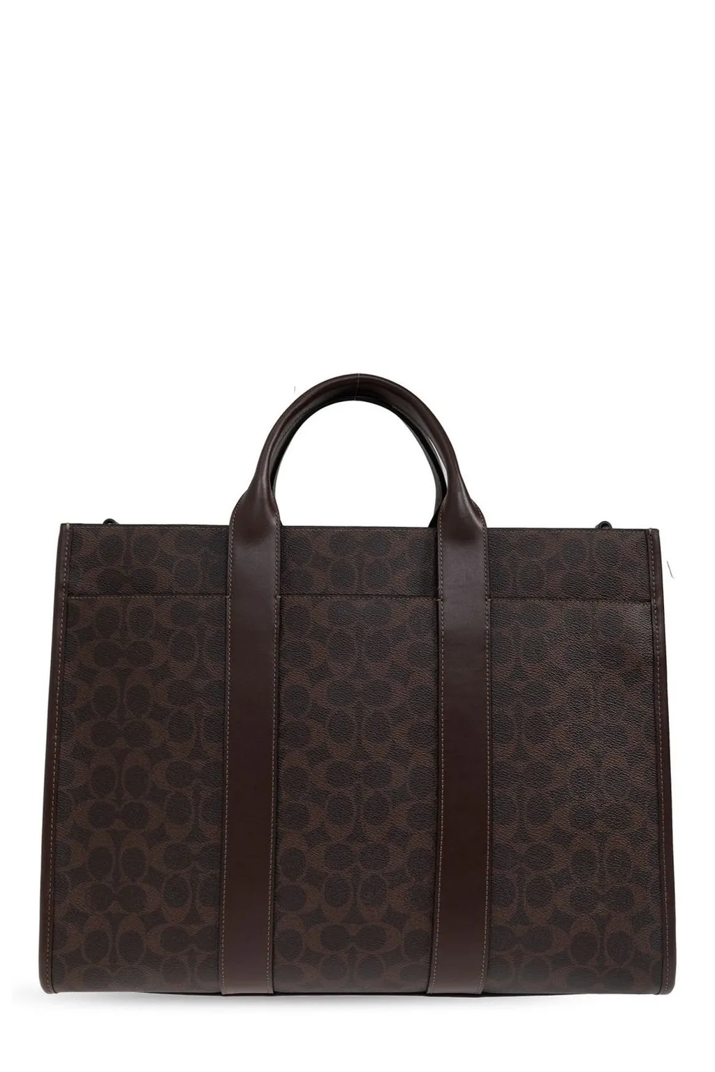 Coach Logo Printed Zipped Document Bag