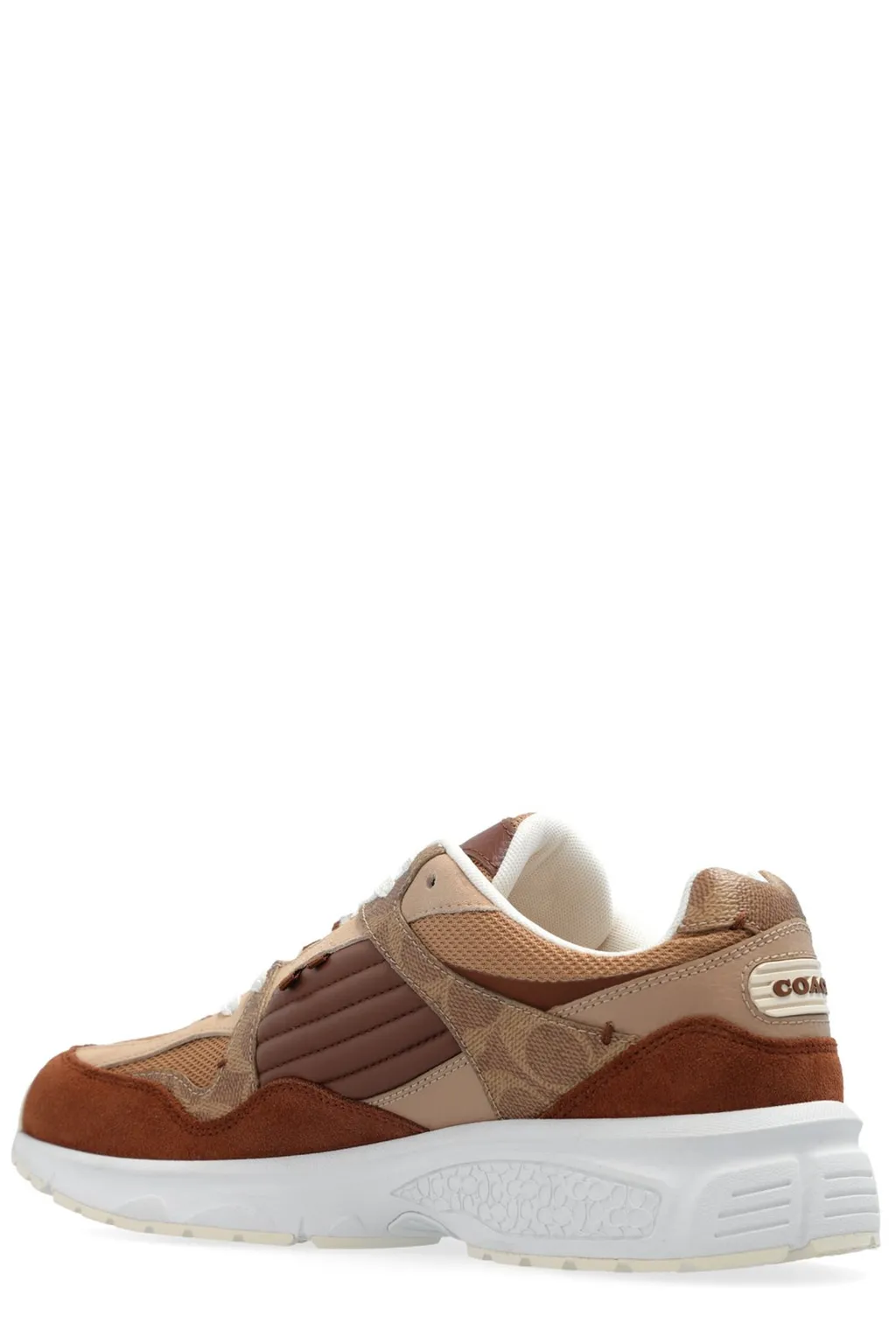 Coach Logo-Embossed Panelled Lace-Up Sneakers