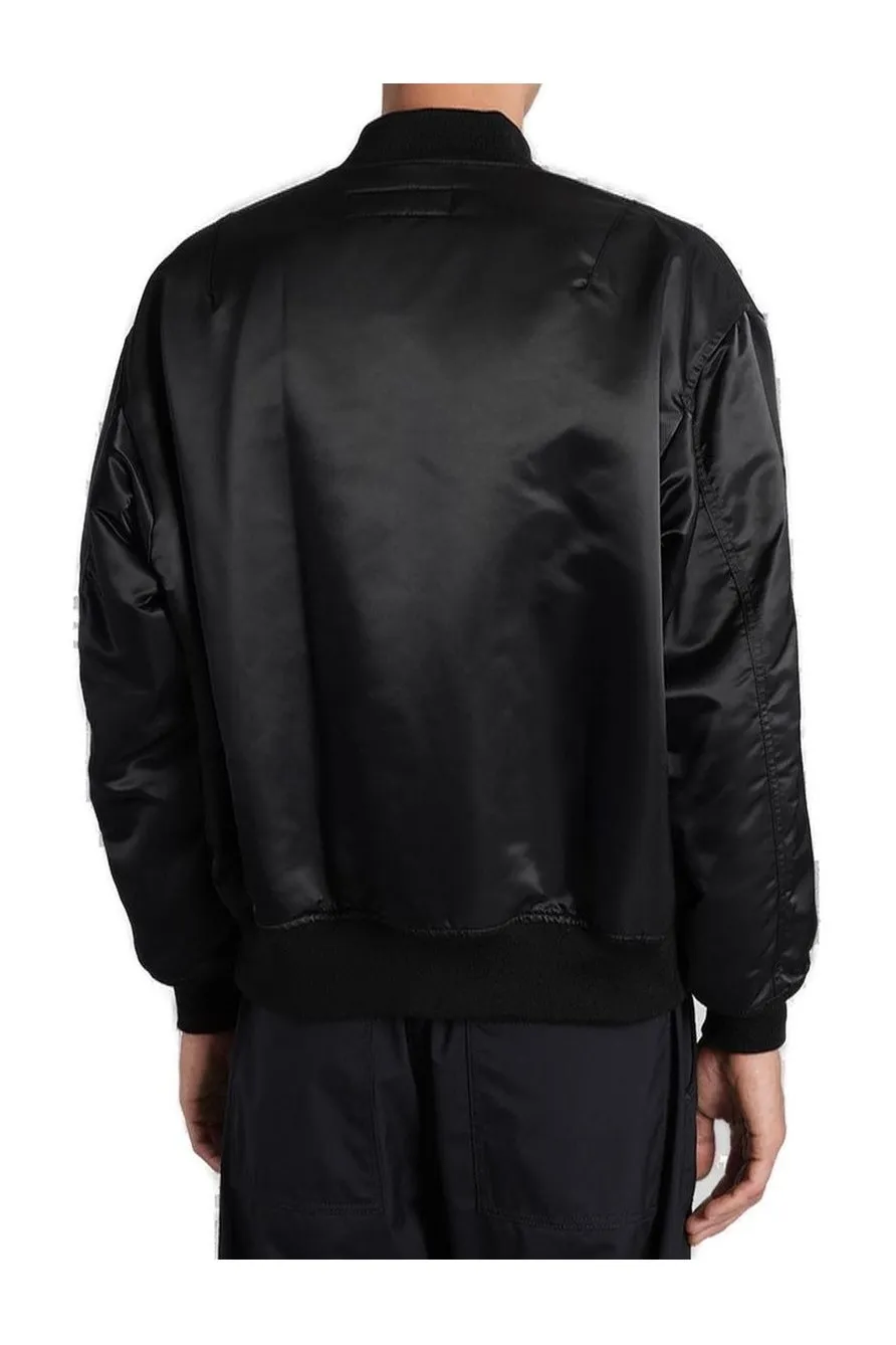 Comme Des GarÇOns Homme Satin Button-Detailed Bomber Jacket
