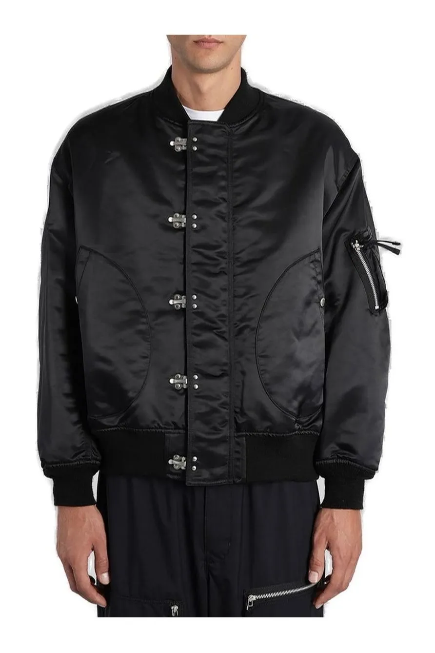 Comme Des GarÇOns Homme Satin Button-Detailed Bomber Jacket