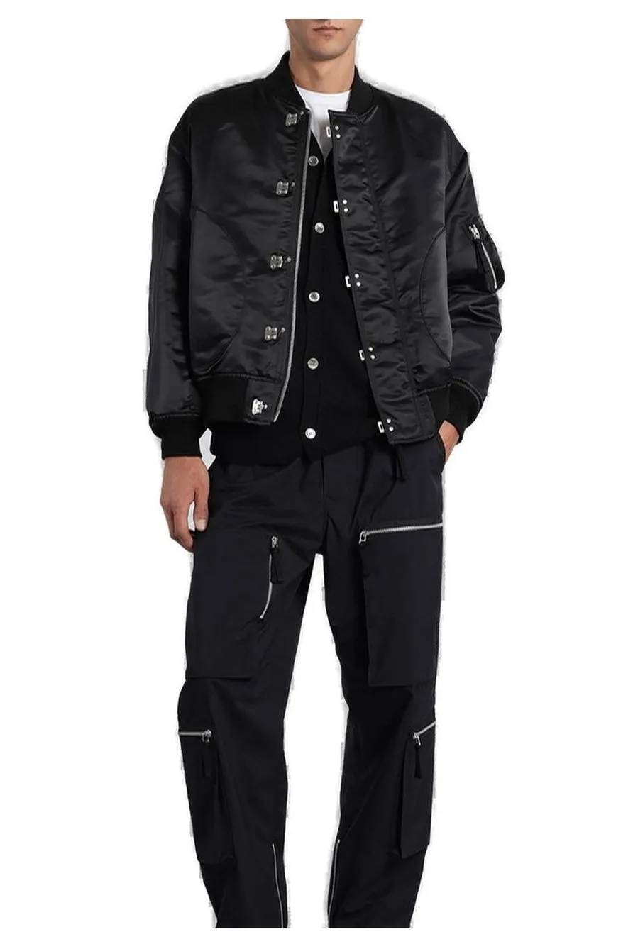 Comme Des GarÇOns Homme Satin Button-Detailed Bomber Jacket