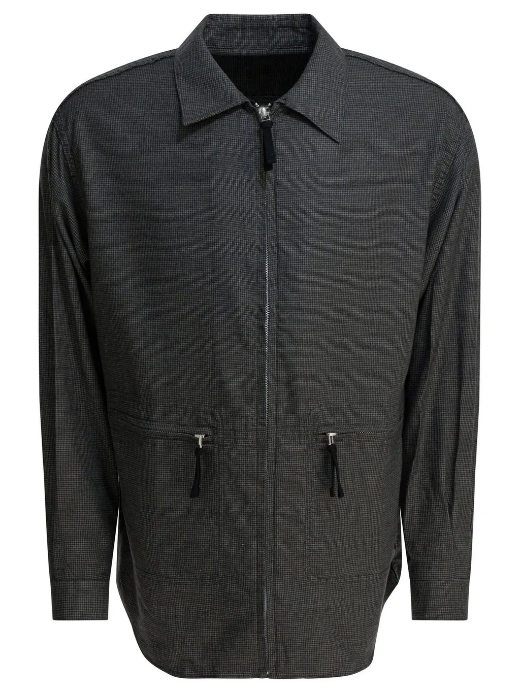 Comme Des GarÇOns Homme Flannel Checked Zipped Overshirt