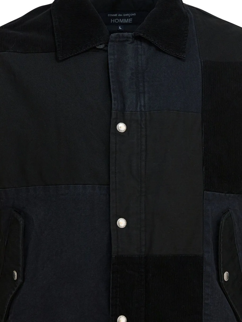 Comme Des GarÇOns Homme Tone On Tone Patchwork Jacket