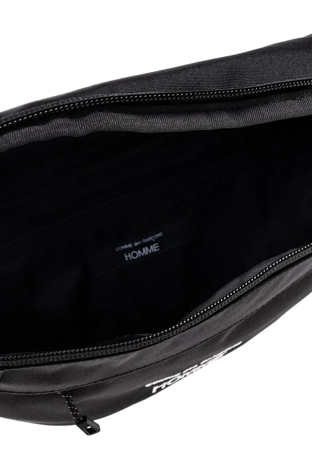 Comme Des Garcons Homme Logo Printed Zipped Crossbody Bag