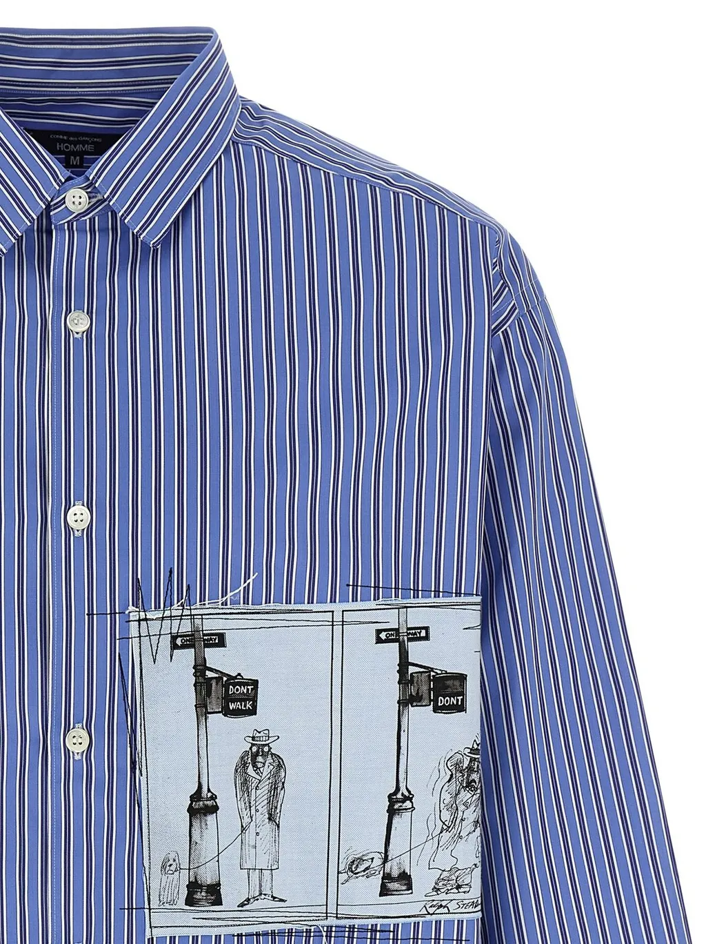 Comme Des GarÇOns Homme Patch Striped Shirt