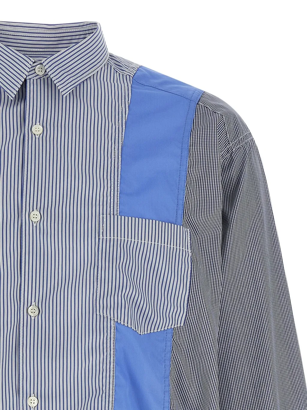 Comme Des GarÇOns Homme Patchwork Striped Shirt