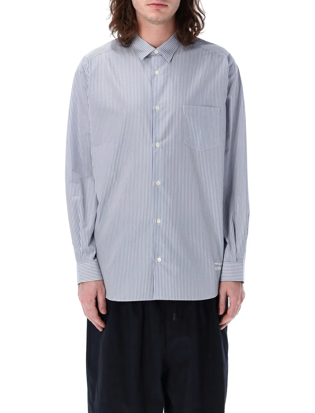 Comme Des GarÇOns Homme Pleat Detailed Striped Shirt