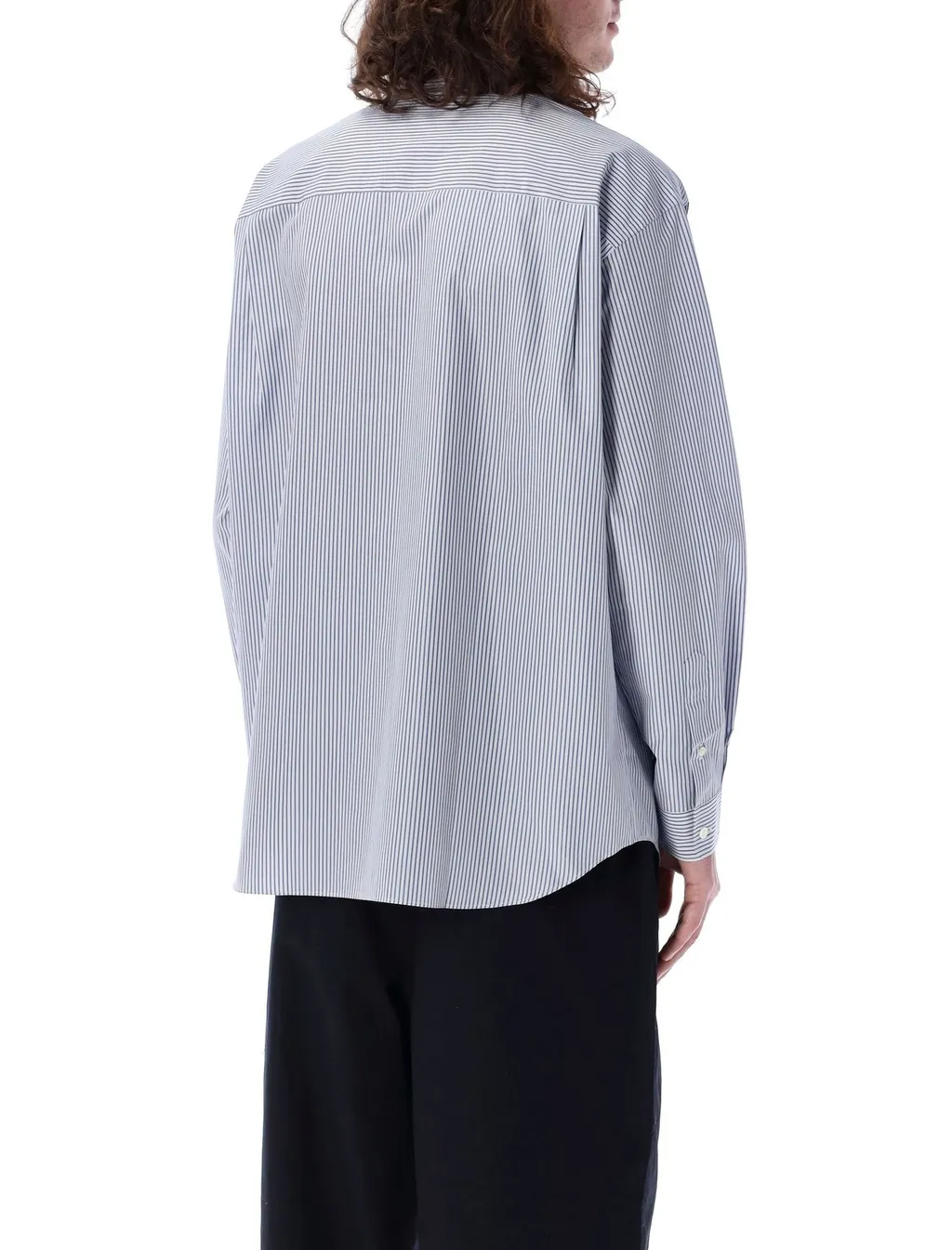 Comme Des GarÇOns Homme Pleat Detailed Striped Shirt