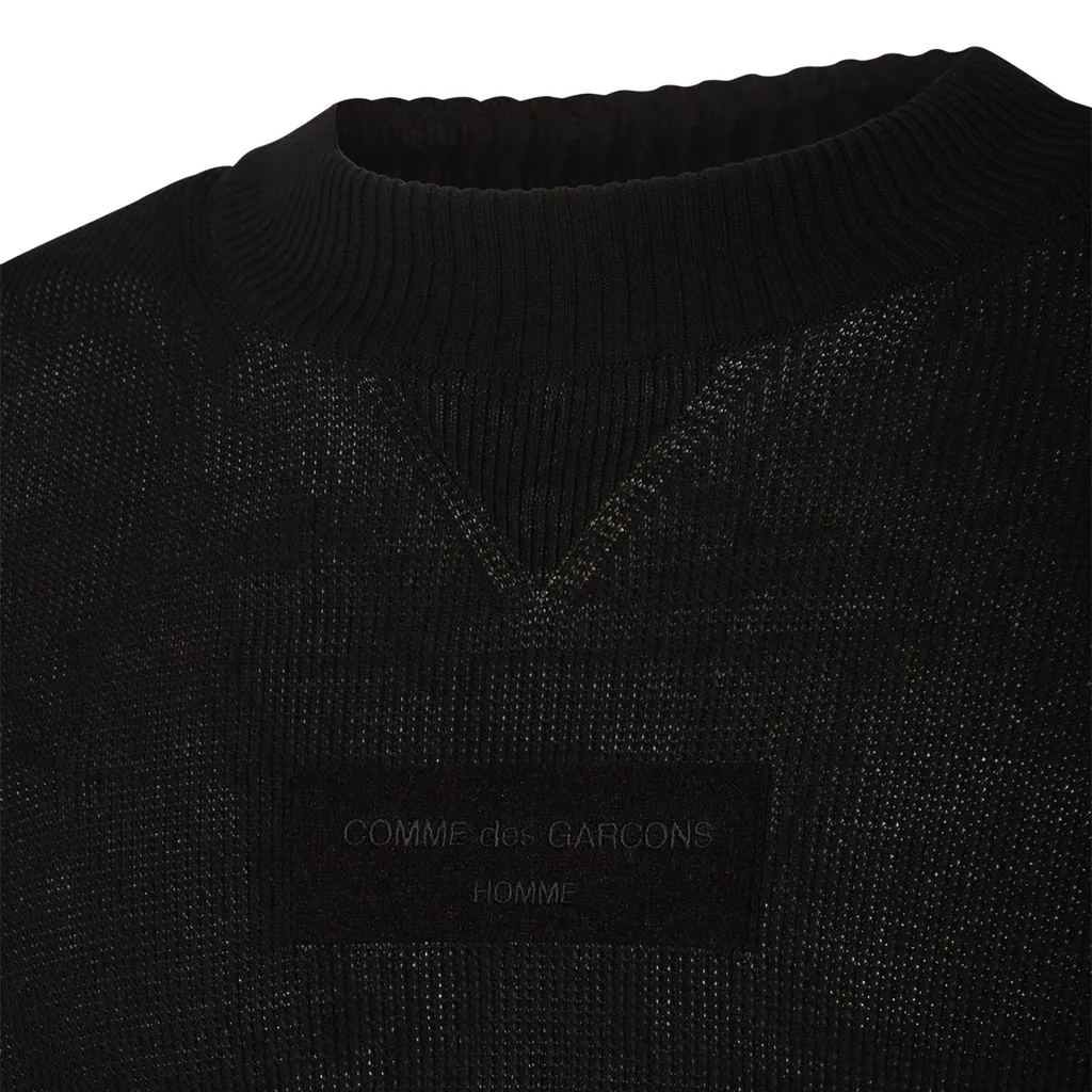 Comme Des GarÇOns Homme Logo Embroidered Oversized Jumper