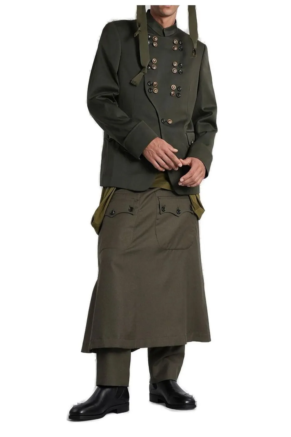 Comme Des GarÇOns Homme Plus Wrap Around Layered Pants