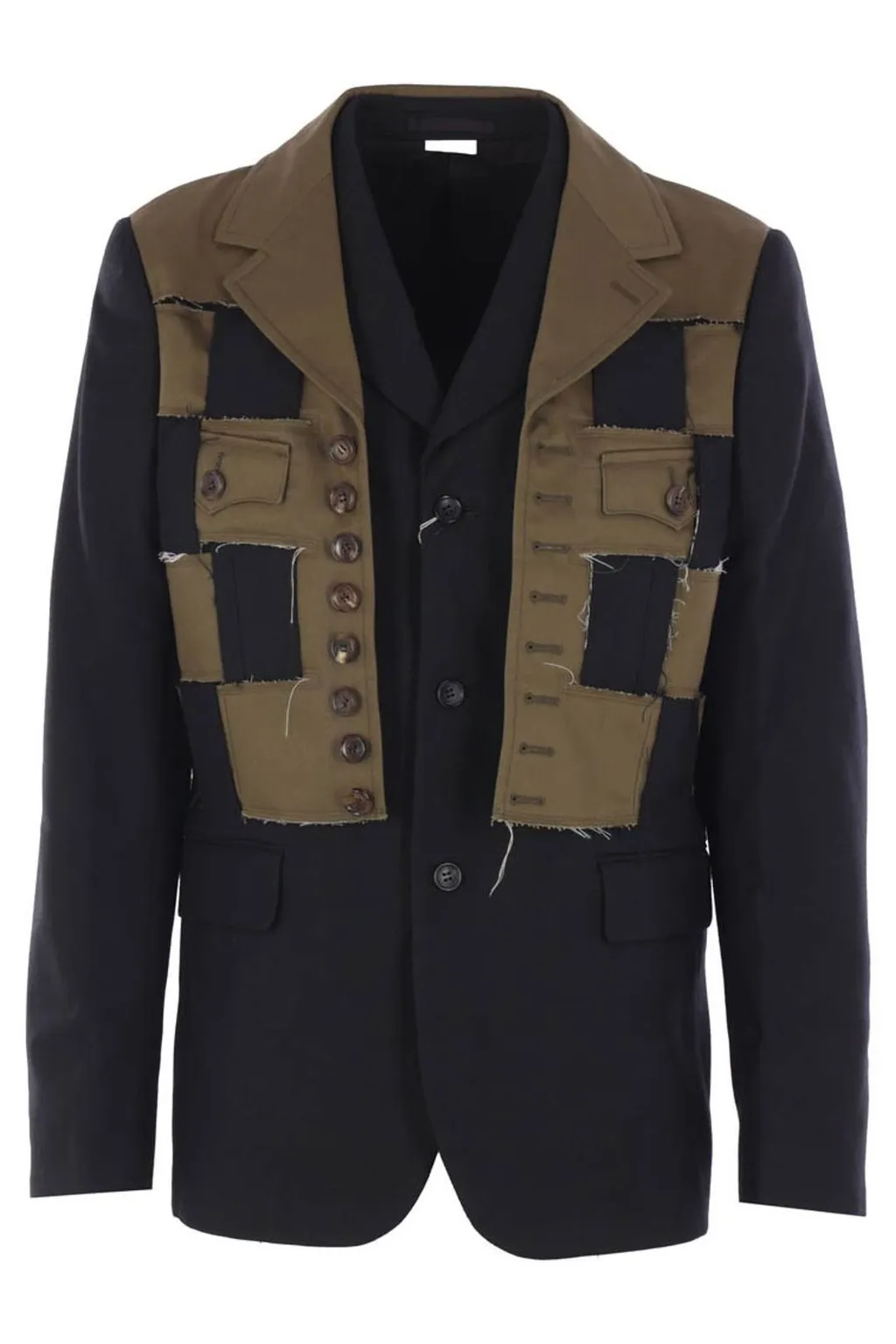 Comme Des GarÇOns Homme Plus Panelled Buttoned Jacket